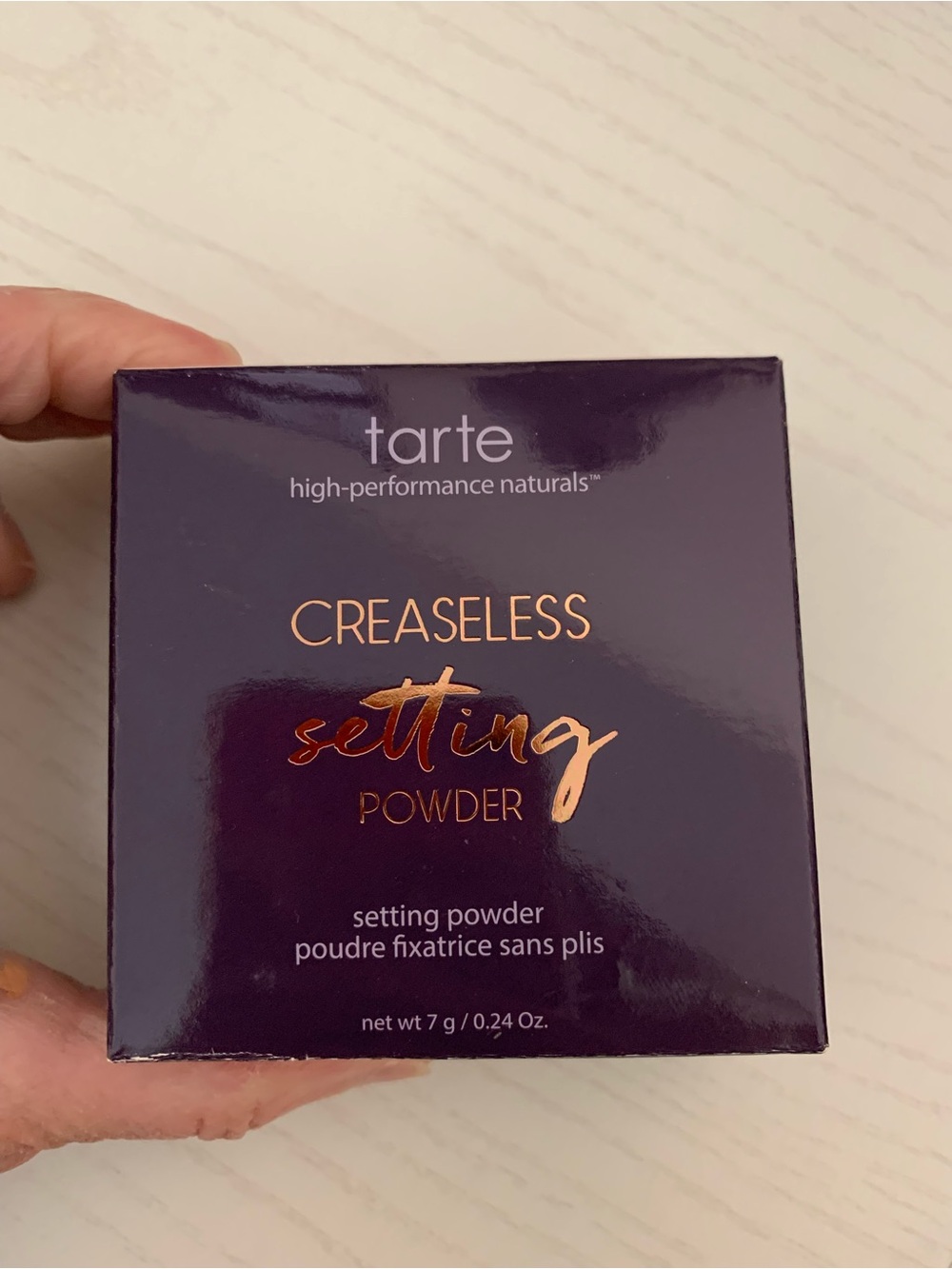 tarte Creaseless Setting Powder - Plum with Rose Gold Details